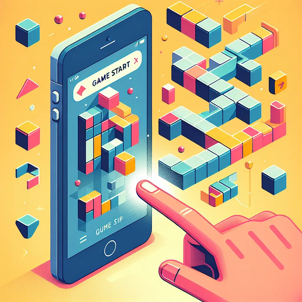 Visual representation of easy gameplay flow in Block Drop 3D.