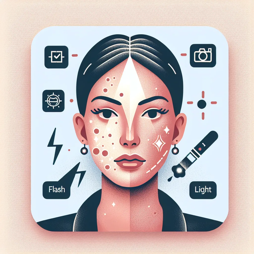 flash lighting skin texture