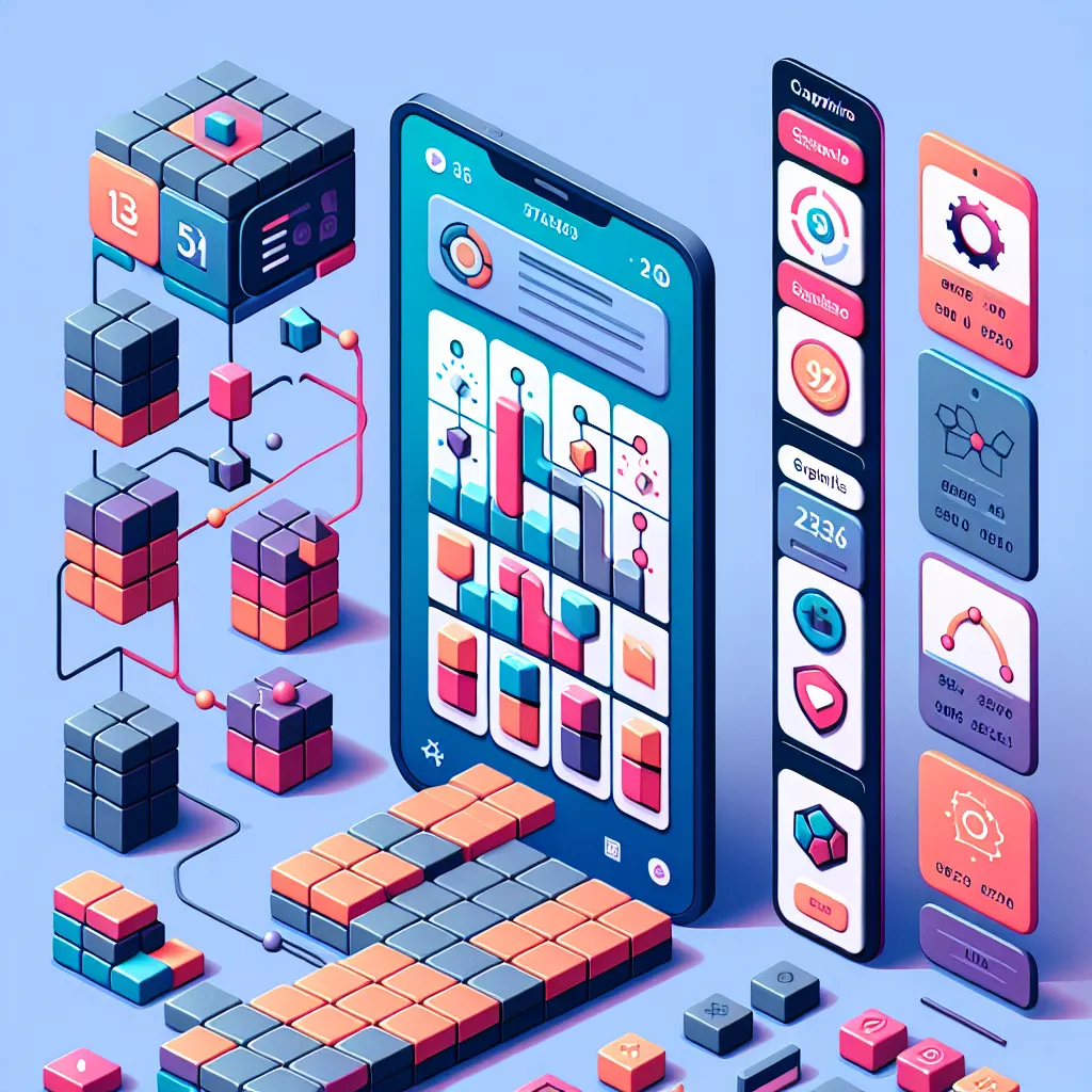 workflow showing step-by-step gameplay in Block Drop 3D