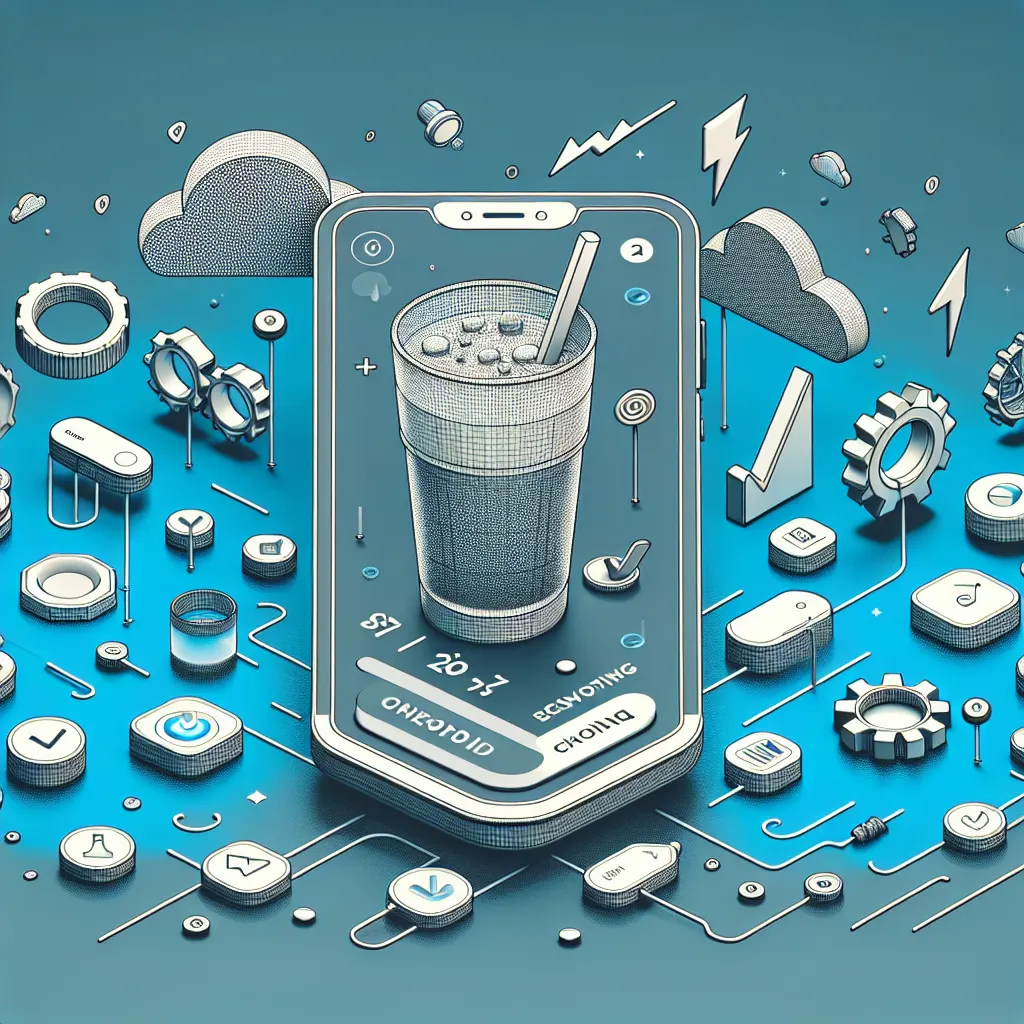 Visual representation of the app's workflow showing quick drink logging